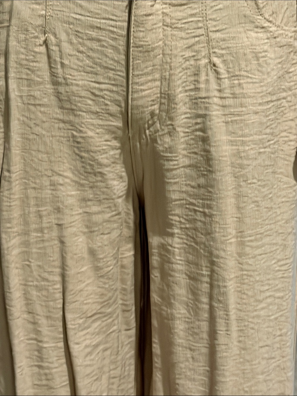 DKNY Cream Textured Wide-Leg Pants with Matching Moto Jacket - Picture 8 of 11